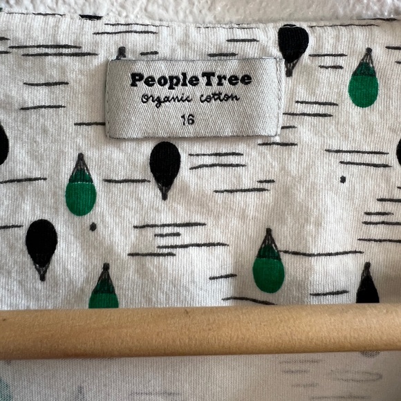 Organic Cotton Womens SIze 16 Cream Relaxed Comfy Spring T Shirt Adventure Dress - Picture 9 of 12